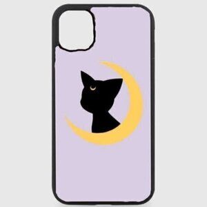 purple sailor moon Luna illustration phone case